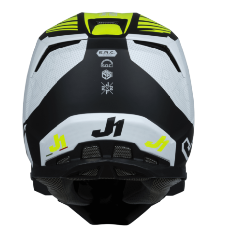 Mотокрос каска Just1 J-22 F Dynamo Fluo Yellow/White/Black — снимка 3