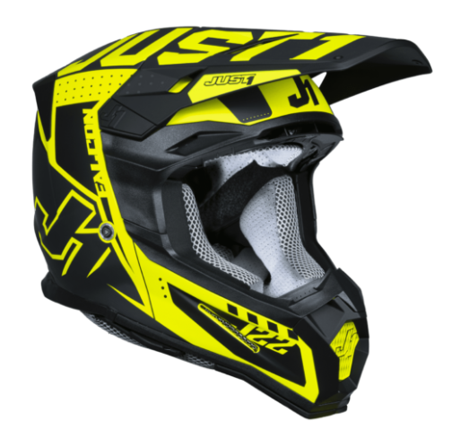 Mотокрос каска Just1 J-22 F Falcon Titanium/Black/Fluo Yellow — снимка 5