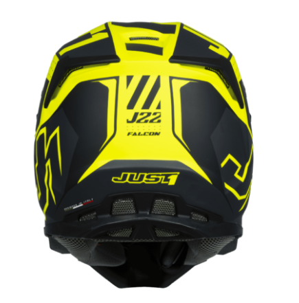 Mотокрос каска Just1 J-22 F Falcon Titanium/Black/Fluo Yellow — снимка 3