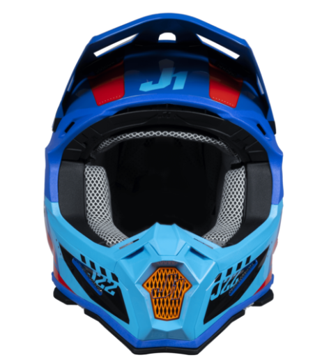 Mотокрос каска Just1 J-22 F Falcon Orange/Blue — снимка 4