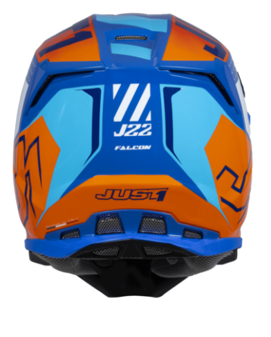 Mотокрос каска Just1 J-22 F Falcon Orange/Blue — снимка 3