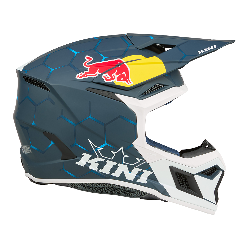 Мотокрос каска KINI RED BULL MX3 1.0-BLUE/WHITE — снимка 5