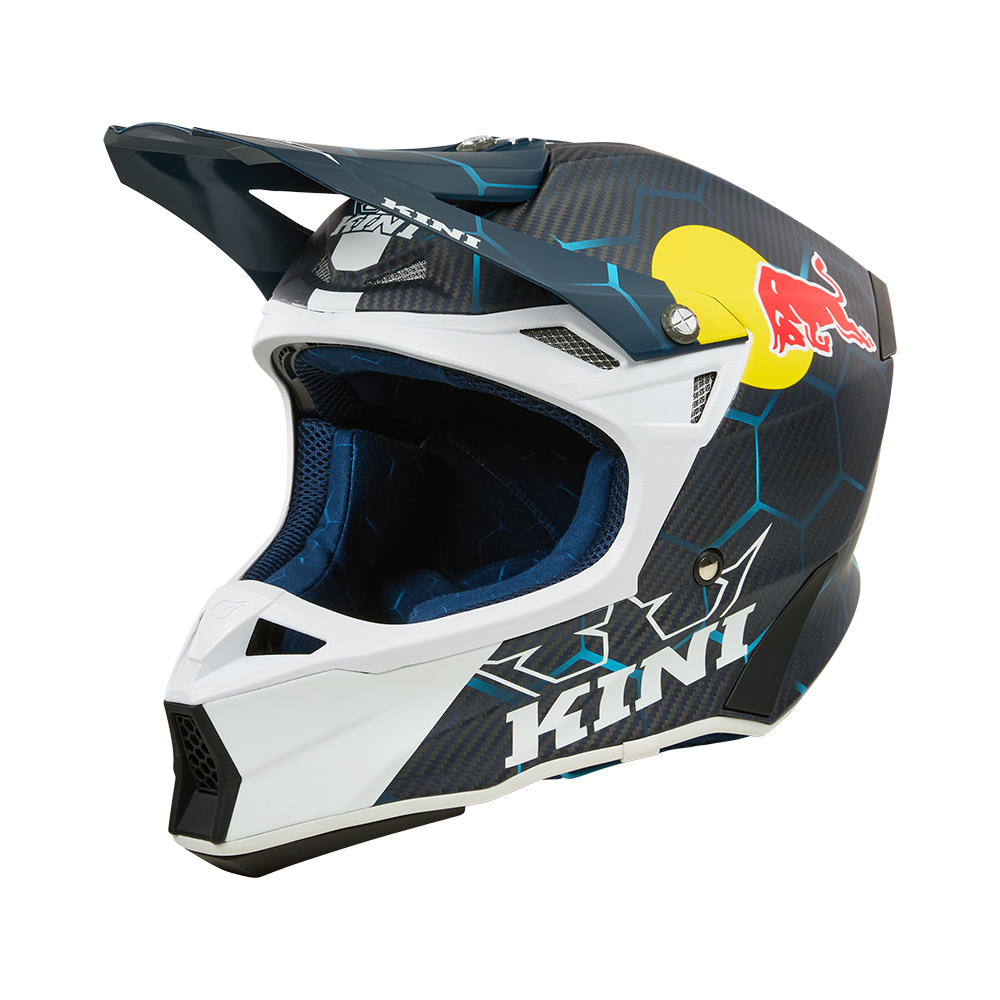 Мотокрос каска KINI RED BULL MXC2 2.0 Carbon-BLUE/WHITE