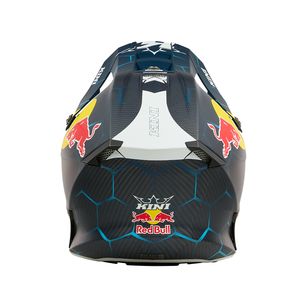 Мотокрос каска KINI RED BULL MXC2 2.0 Carbon-BLUE/WHITE — снимка 4