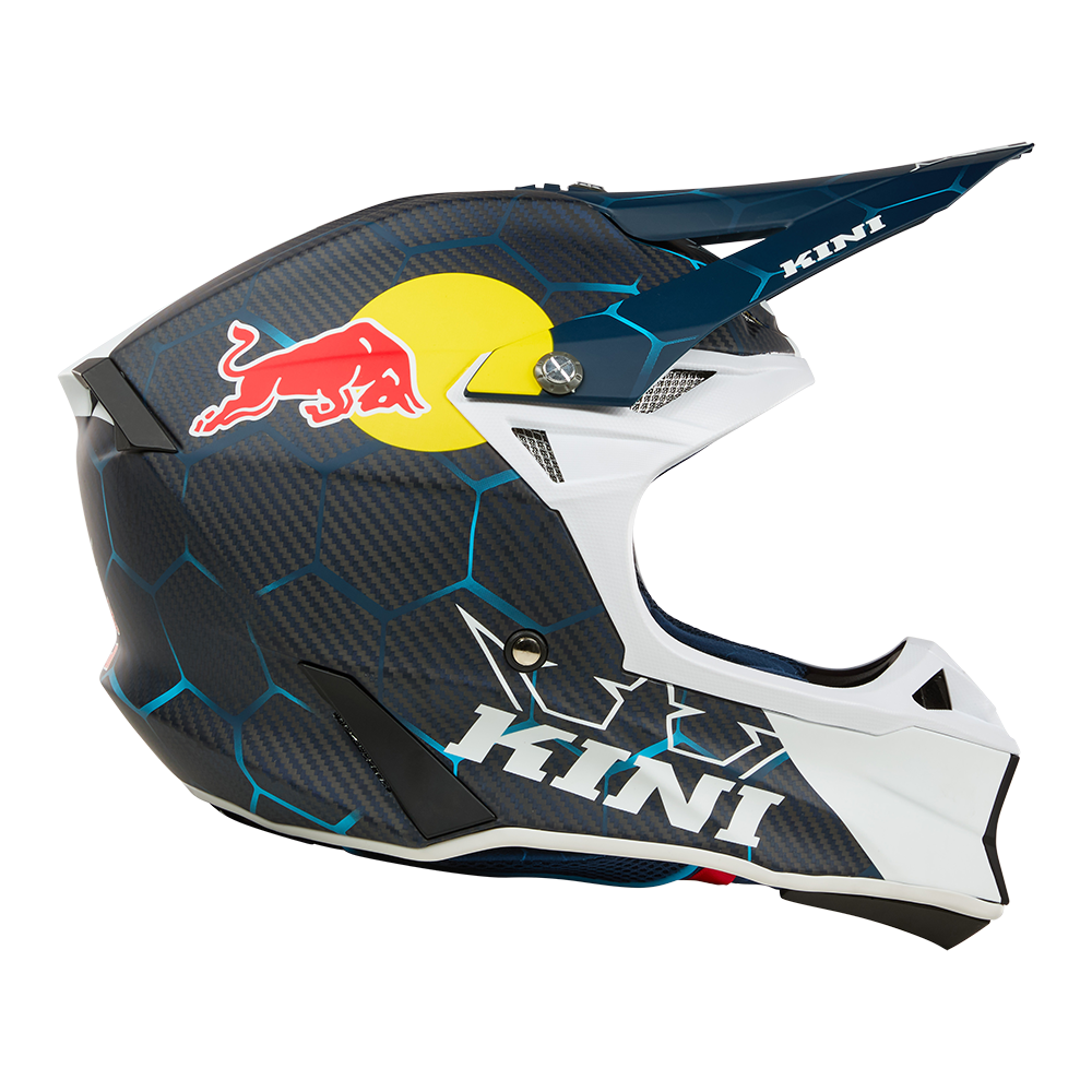 Мотокрос каска KINI RED BULL MXC2 2.0 Carbon-BLUE/WHITE — снимка 6