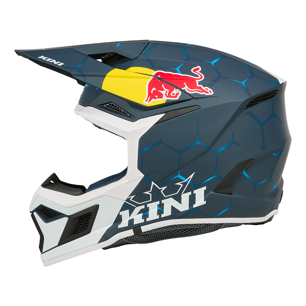 Детска мотокрос каска KINI RED BULL MX3 1.0-BLUE/WHITE — снимка 5