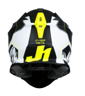 Mотокрос каска Just1 J-18 F Hexa Fluo Yellow/Black/White — снимка 3