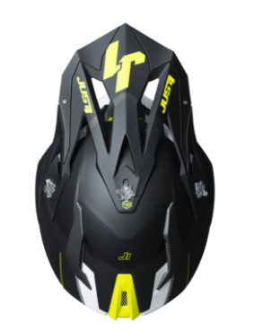Mотокрос каска Just1 J-18 F Hexa Fluo Yellow/Black/White — снимка 2