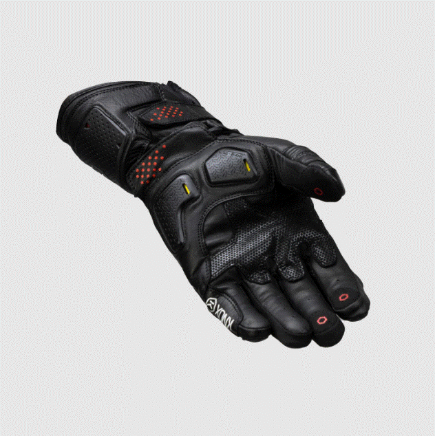 Кожени ръкавици KNOX Oulton MK2 – Black/Red — снимка 2