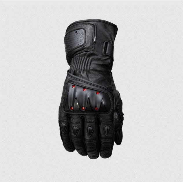 Кожени ръкавици KNOX Oulton MK2 – Black/Red — снимка 3