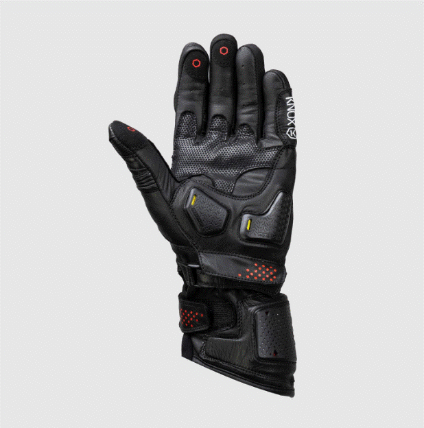 Кожени ръкавици KNOX Oulton MK2 – Black/Red — снимка 4