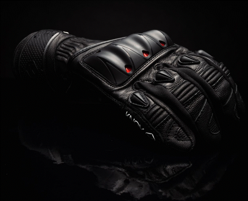Кожени ръкавици KNOX Oulton MK2 – Black/Red — снимка 5
