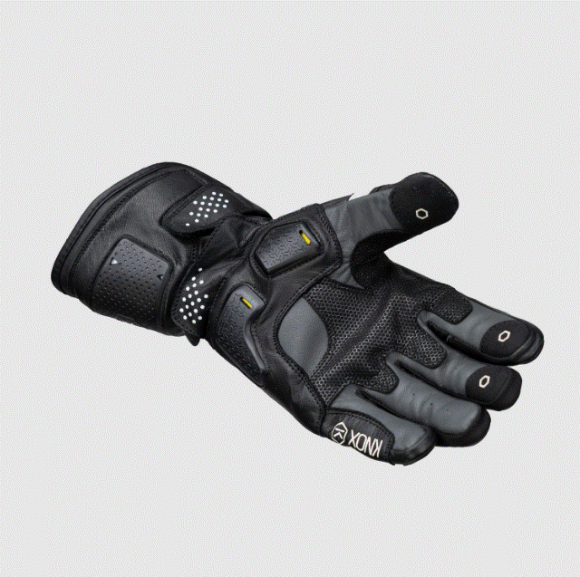 Кожени ръкавици KNOX Oulton MK2 – Black/White — снимка 2
