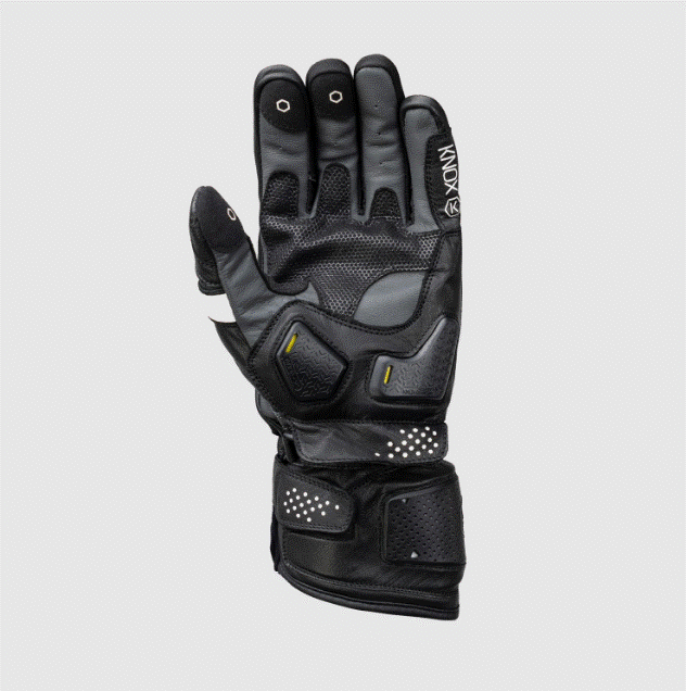 Кожени ръкавици KNOX Oulton MK2 – Black/White — снимка 3