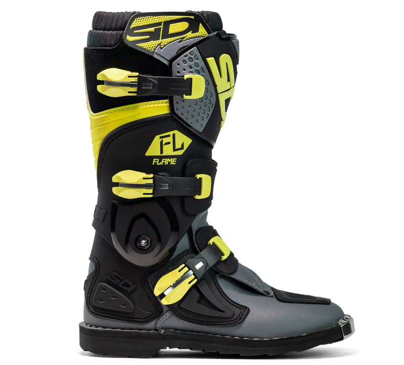 Детски мотокрос ботуши SIDI FLAME GREY/LIME — снимка 2