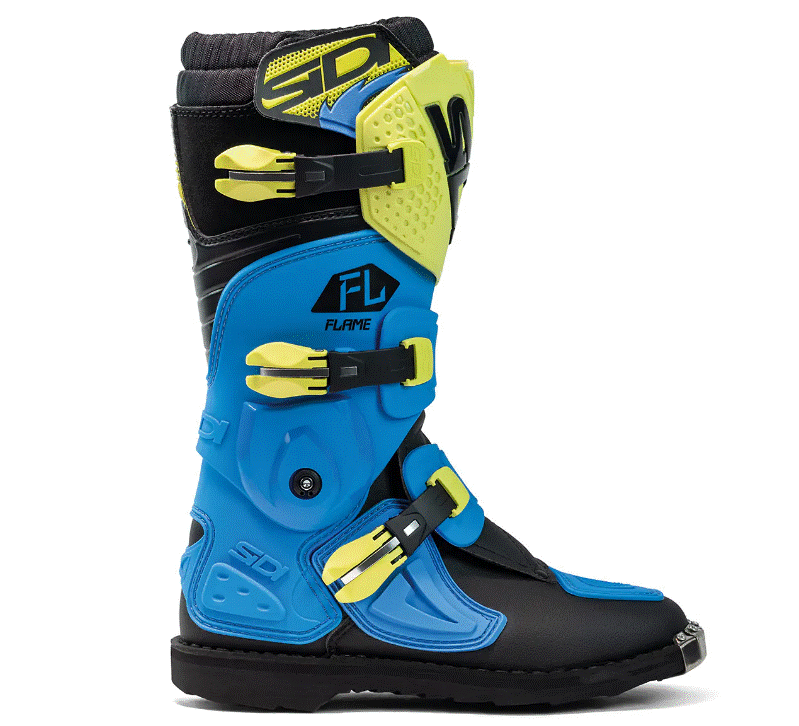 Детски мотокрос ботуши SIDI FLAME LIGHT BLUE/LIME — снимка 2