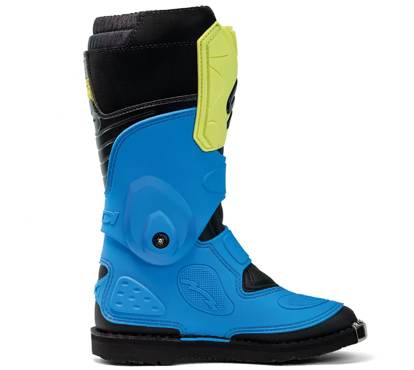 Детски мотокрос ботуши SIDI FLAME LIGHT BLUE/LIME — снимка 3
