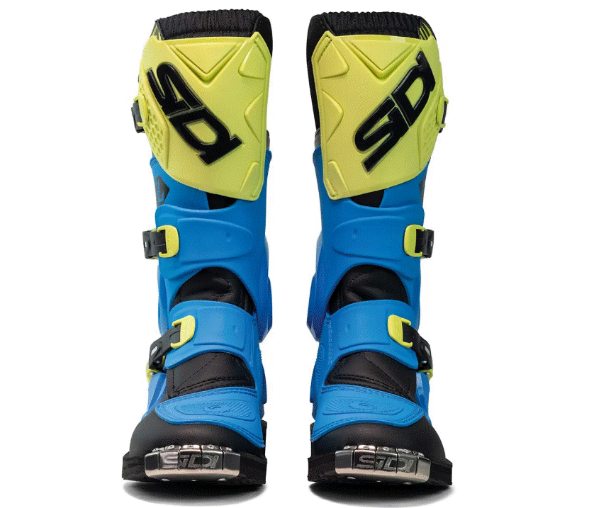 Детски мотокрос ботуши SIDI FLAME LIGHT BLUE/LIME — снимка 4