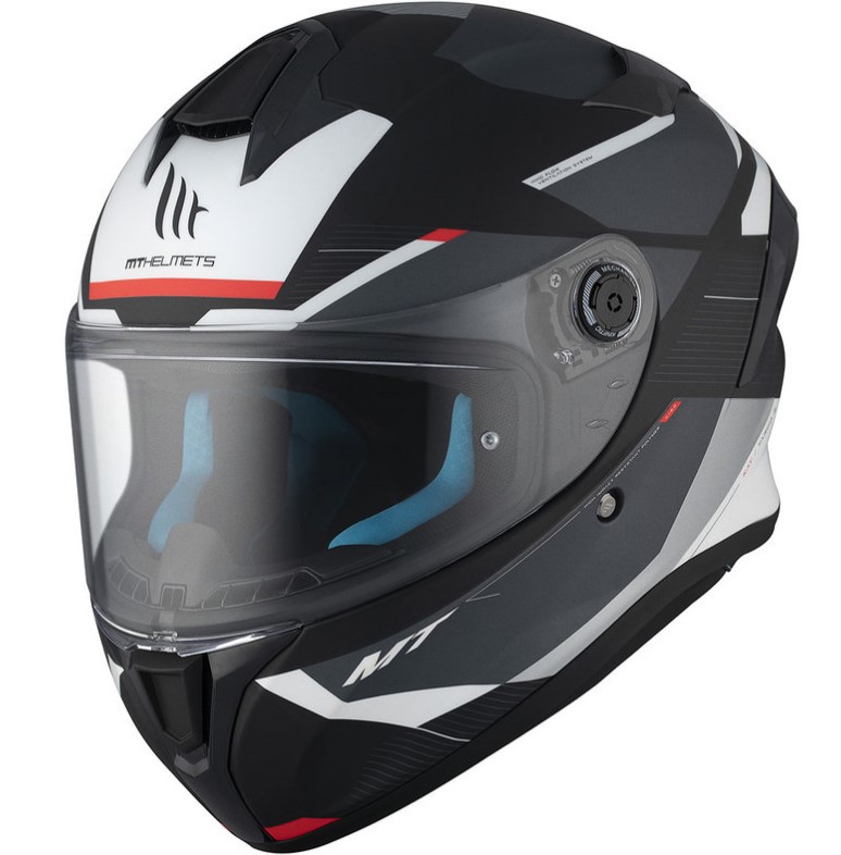 Каска MT TARGO S KAY B2 MATT BLACK/WHITE/RED 1