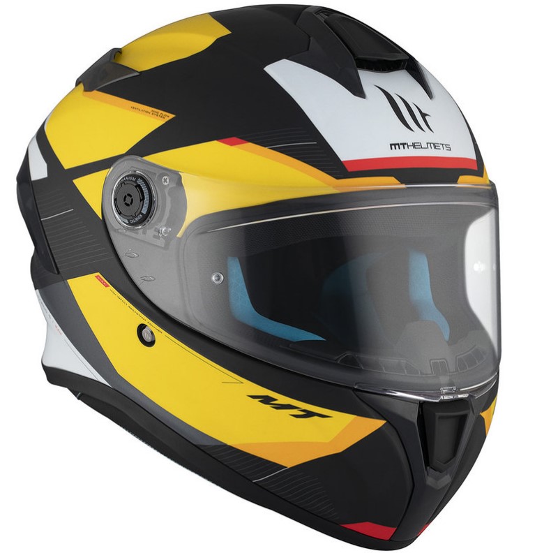 Каска MT TARGO S KAY B3 MATT BLACK/YELLOW — снимка 4