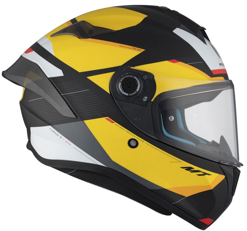 Каска MT TARGO S KAY B3 MATT BLACK/YELLOW — снимка 5