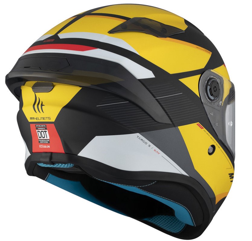 Каска MT TARGO S KAY B3 MATT BLACK/YELLOW — снимка 6