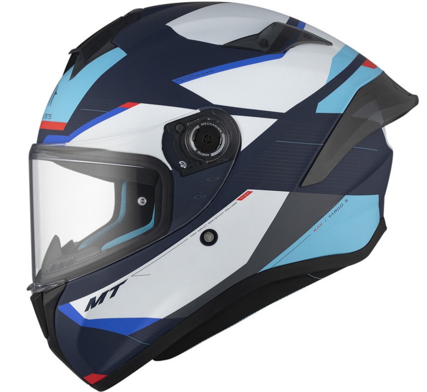 Каска MТ TARGO S KAY C7 MATT WHITE/BLUE — снимка 2