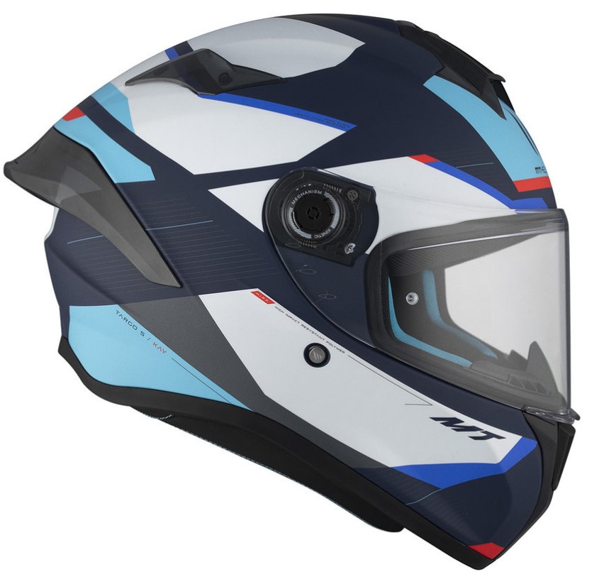Каска MТ TARGO S KAY C7 MATT WHITE/BLUE — снимка 3