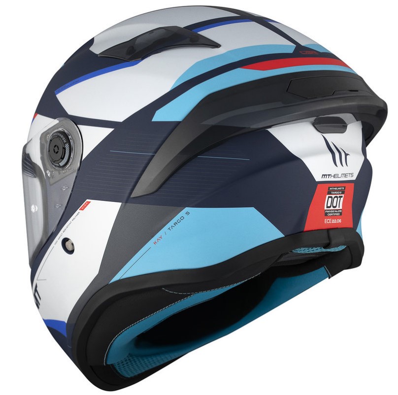 Каска MТ TARGO S KAY C7 MATT WHITE/BLUE — снимка 4