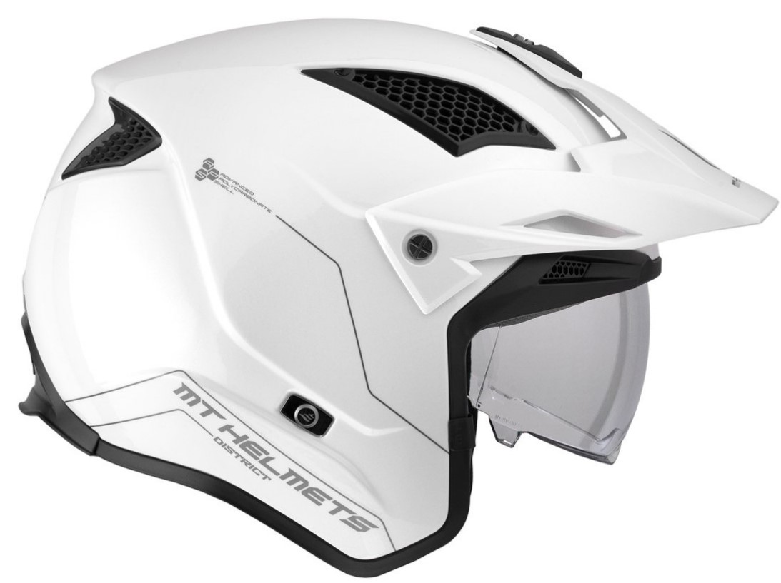 Каска MT DISTRICT SV S SOLID A0 GLOSS WHITE — снимка 3
