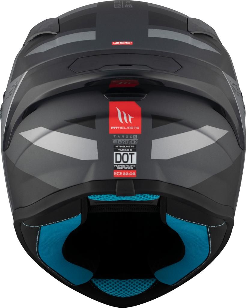 Каска MT TARGO S BRITAIN C2 MATT BLACK/GRAY — снимка 5