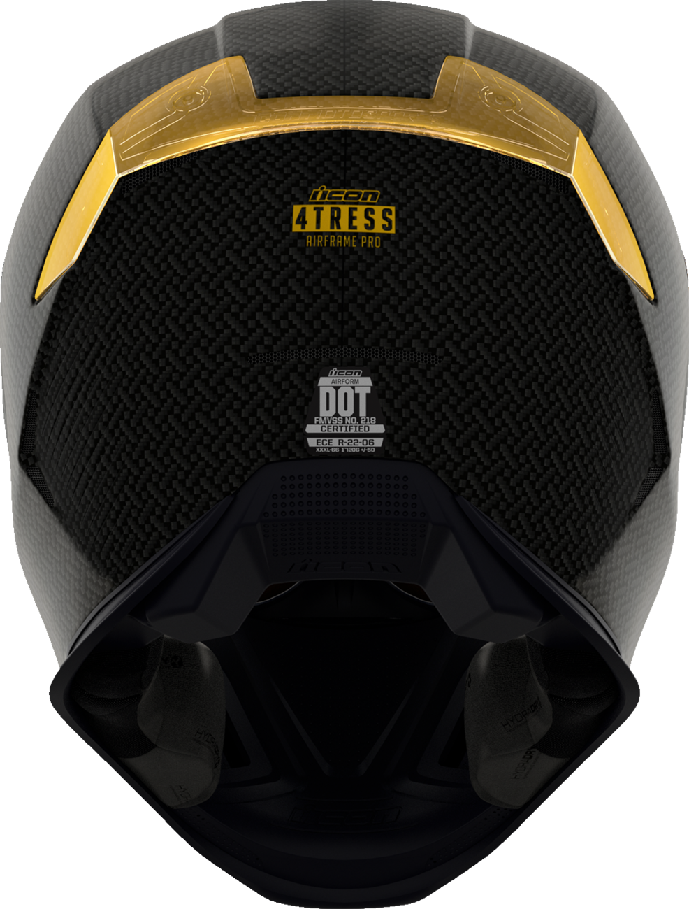 Каска ICON Airframe Pro™ Carbon 4Tress BLACK/GOLD — снимка 4