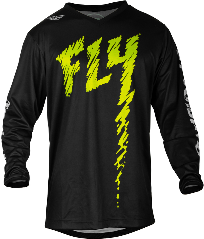 Детска мотокрос блуза FLY RACING F-16 Riding - Black/Neon Green/Light Grey