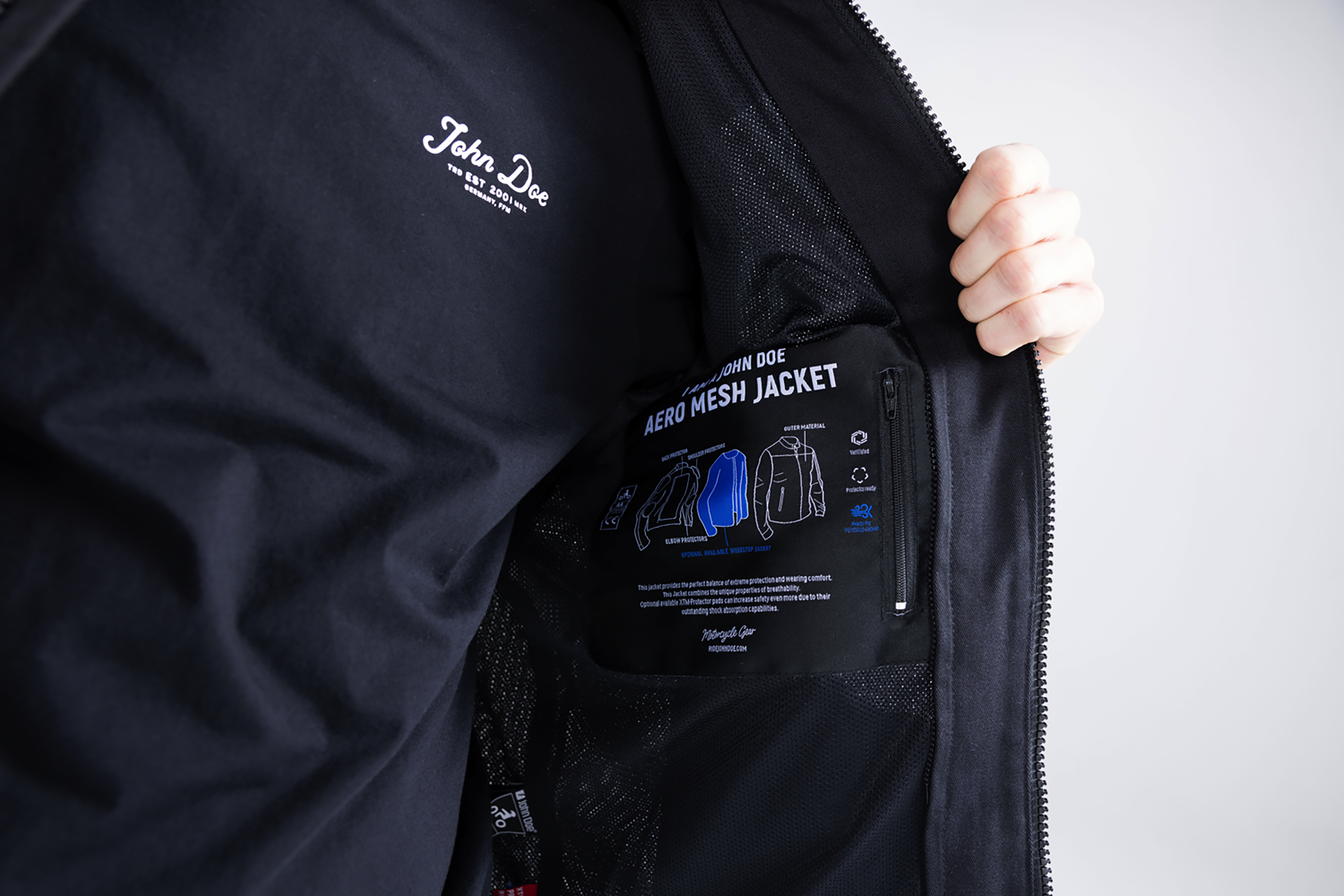 Текстилно яке JOHN DOE Aero Mesh BLACK_2