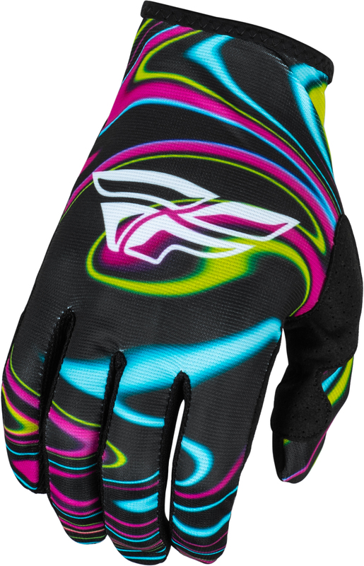 Детски мотокрос ръкавици FLY RACING Lite Warped- Black/Pink/Electric Blue 1