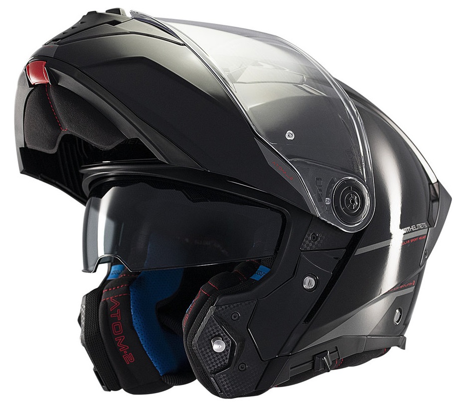 Отваряема каска MT ATOM 2 SV A1 BLACK — снимка 2
