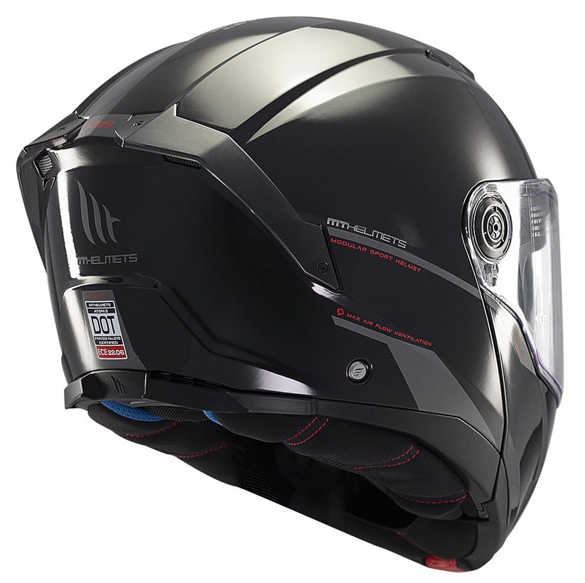 Отваряема каска MT ATOM 2 SV A1 BLACK — снимка 6