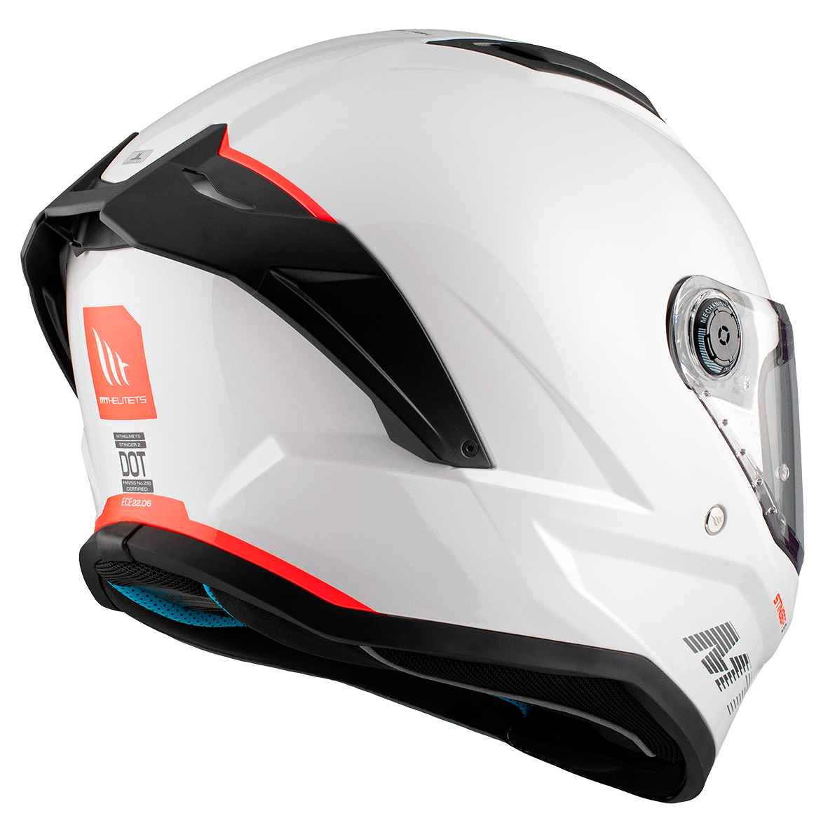 Каска MT STINGER 2 A0 WHITE — снимка 6