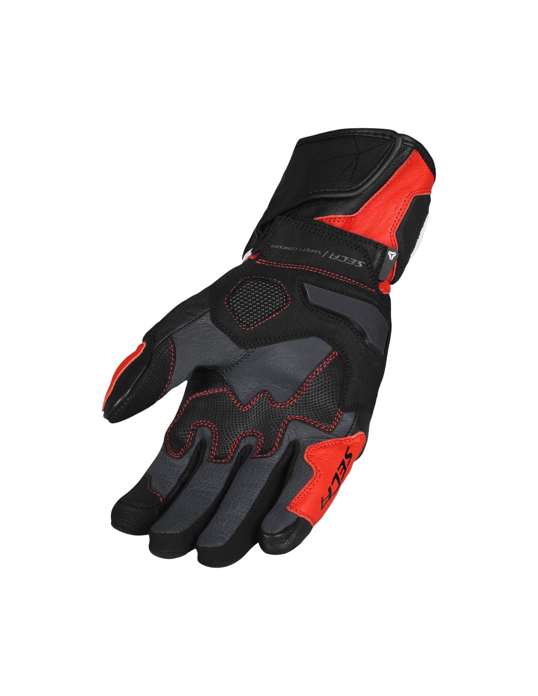 Кожени мото ръкавици SECA ATOM RED — снимка 3