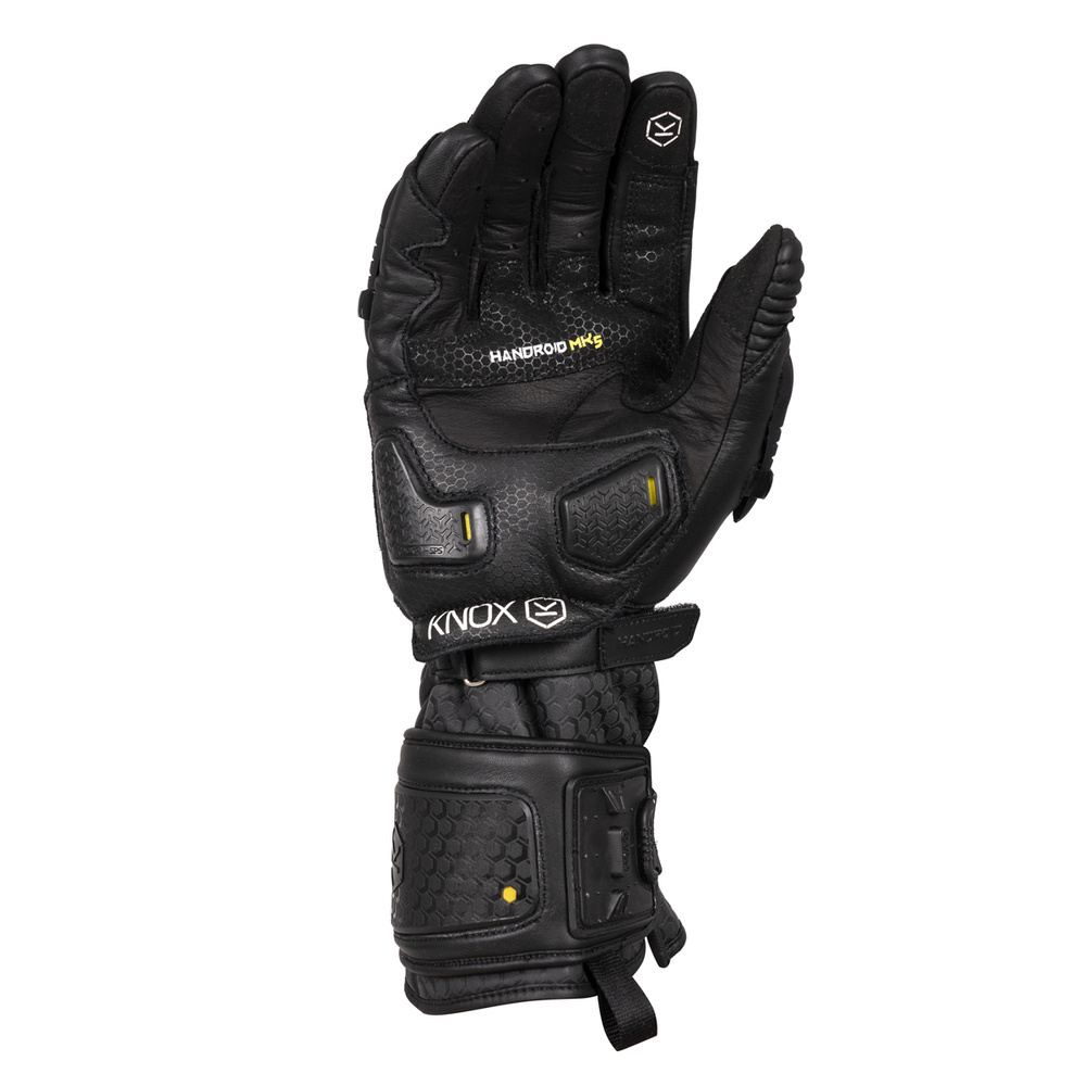 Кожени ръкавици KNOX Handroid All Black Mk5 — снимка 3