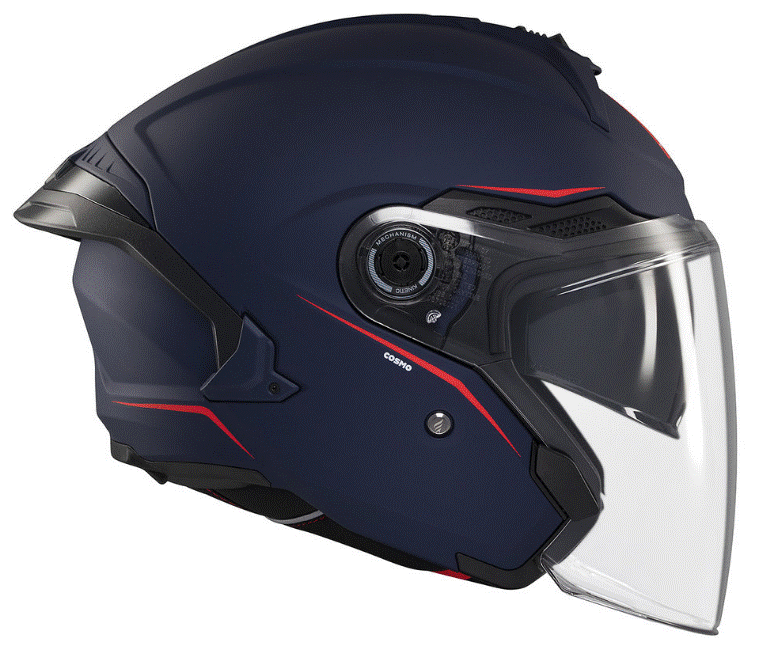 Скутер каска MT COSMO SV SOLID A7 MATT BLUE — снимка 3