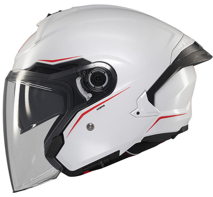 Скутер каска MT COSMO SV SOLID A0 GLOSS WHITE — снимка 4