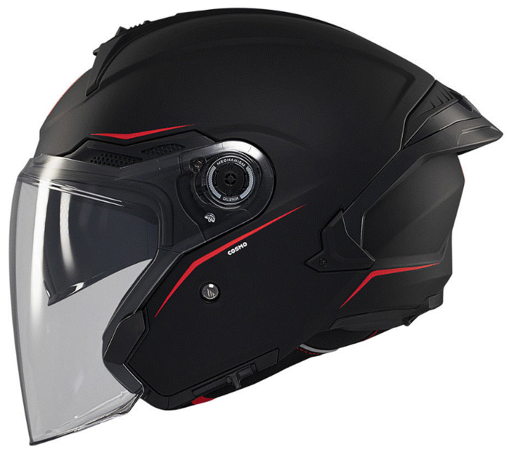 Скутер каска MT COSMO SV SOLID A1 MATT BLACK — снимка 3