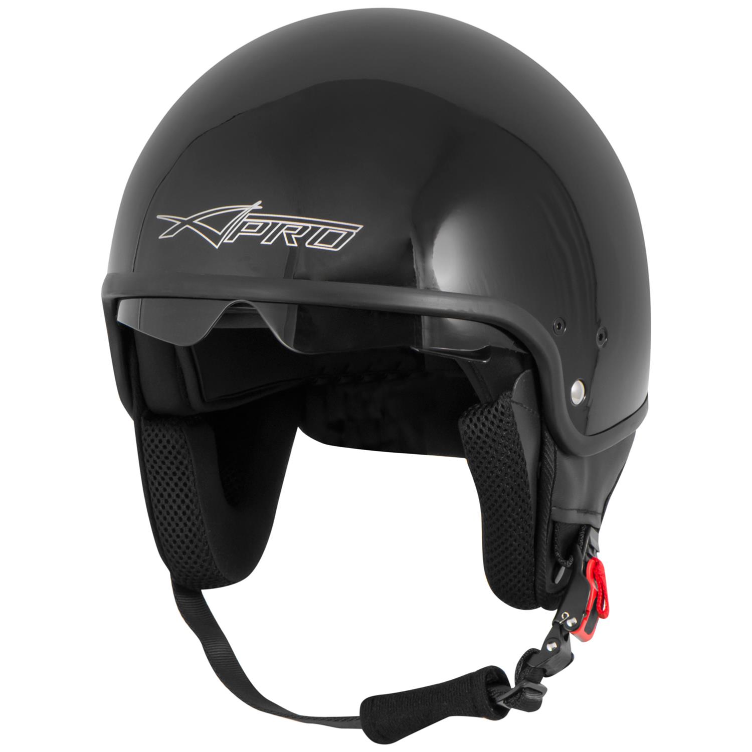 Каска за скутер A-PRO SNIPER BLACK — снимка 3