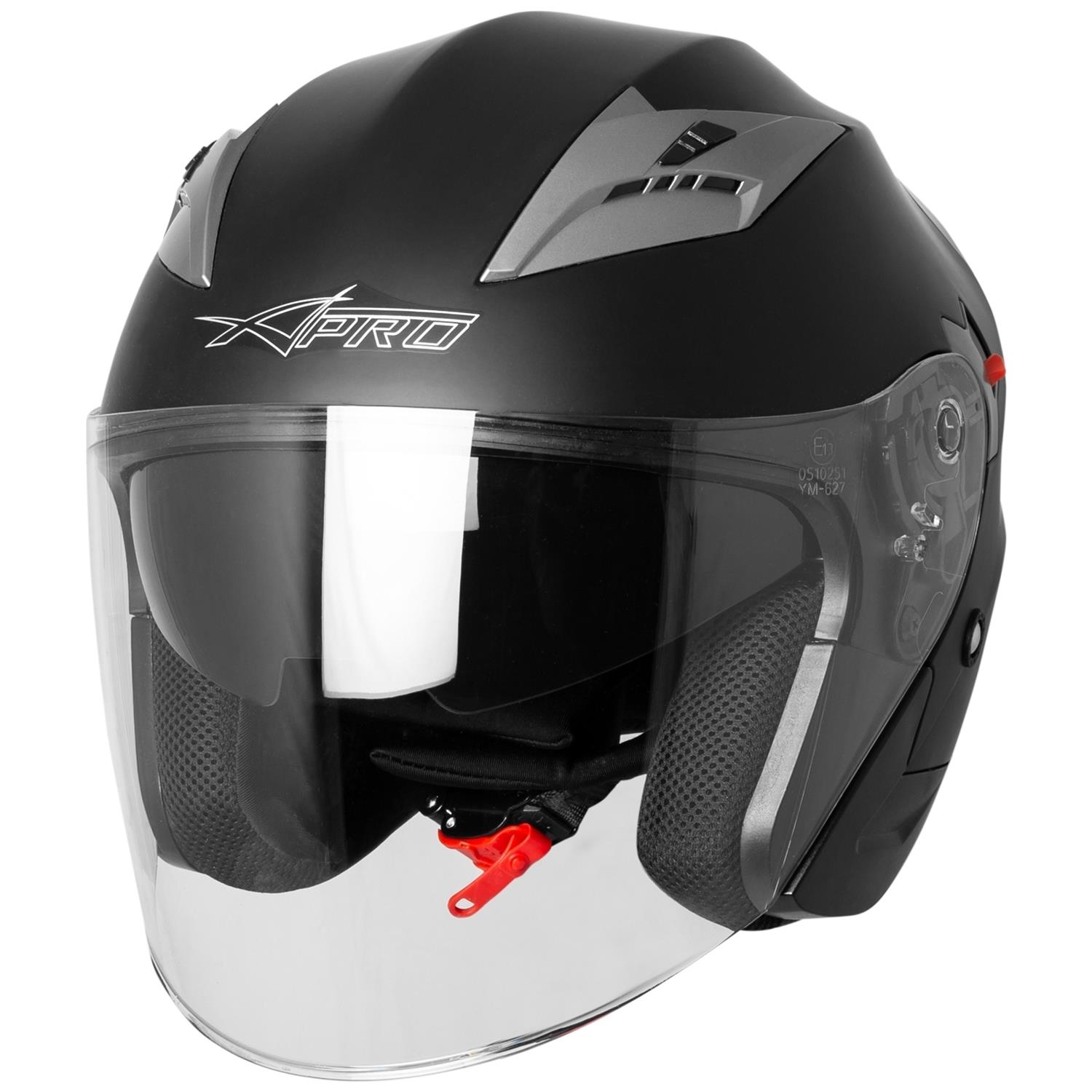 Каска за скутер A-PRO KINETIC MATT BLACK