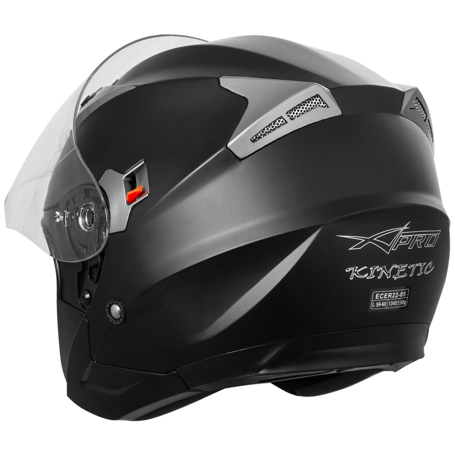 Каска за скутер A-PRO KINETIC MATT BLACK — снимка 4