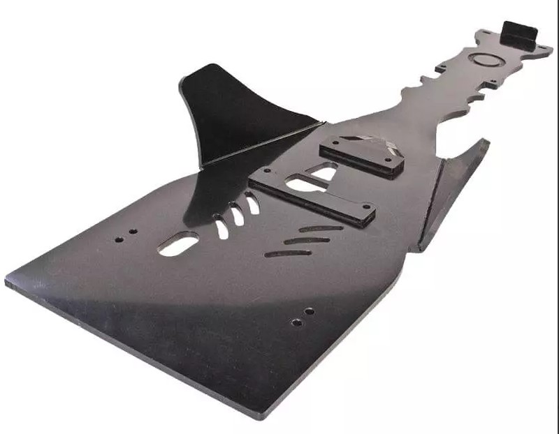 Протектор двигател AXP RACING CENTRAL SKID PLATE YFZ450R BK/RD — снимка 2