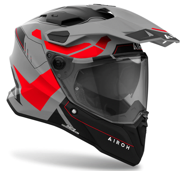 Каска AIROH COMMANDER 2 REVEAL RED FLUO MATT — снимка 2