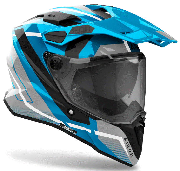 Каска AIROH COMMANDER 2 MAVICK CERULEAN BLUE — снимка 2
