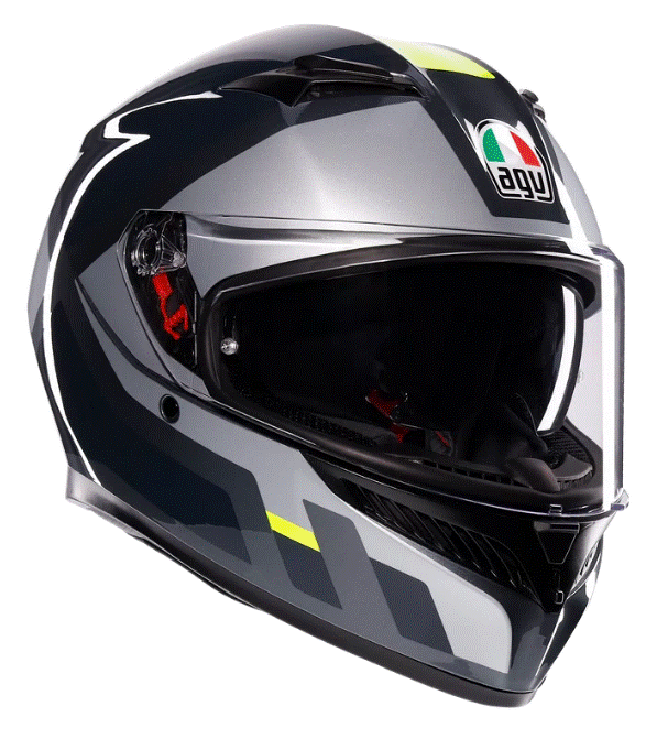 КАСКА AGV K3 SHADE GREY/YELLOW FLUO 1